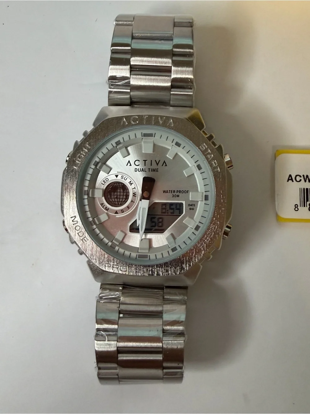 Activa x Invicta watch Dual Time Silver Men's Watch
